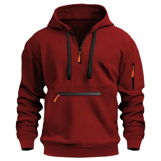 Men's zip-up sweatshirt: warm, comfortable and stylish, perfect for everyday wear and outdoor activities.